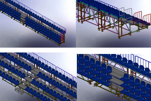 Особенности телескопических трибун